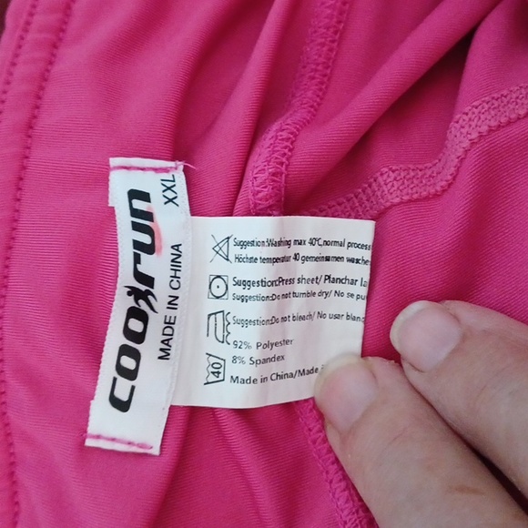 Coolrun Pull on Hot Pink Skort w/ Matching Under Shorts, Poly/Spandex, Size XXL - Picture 7 of 8